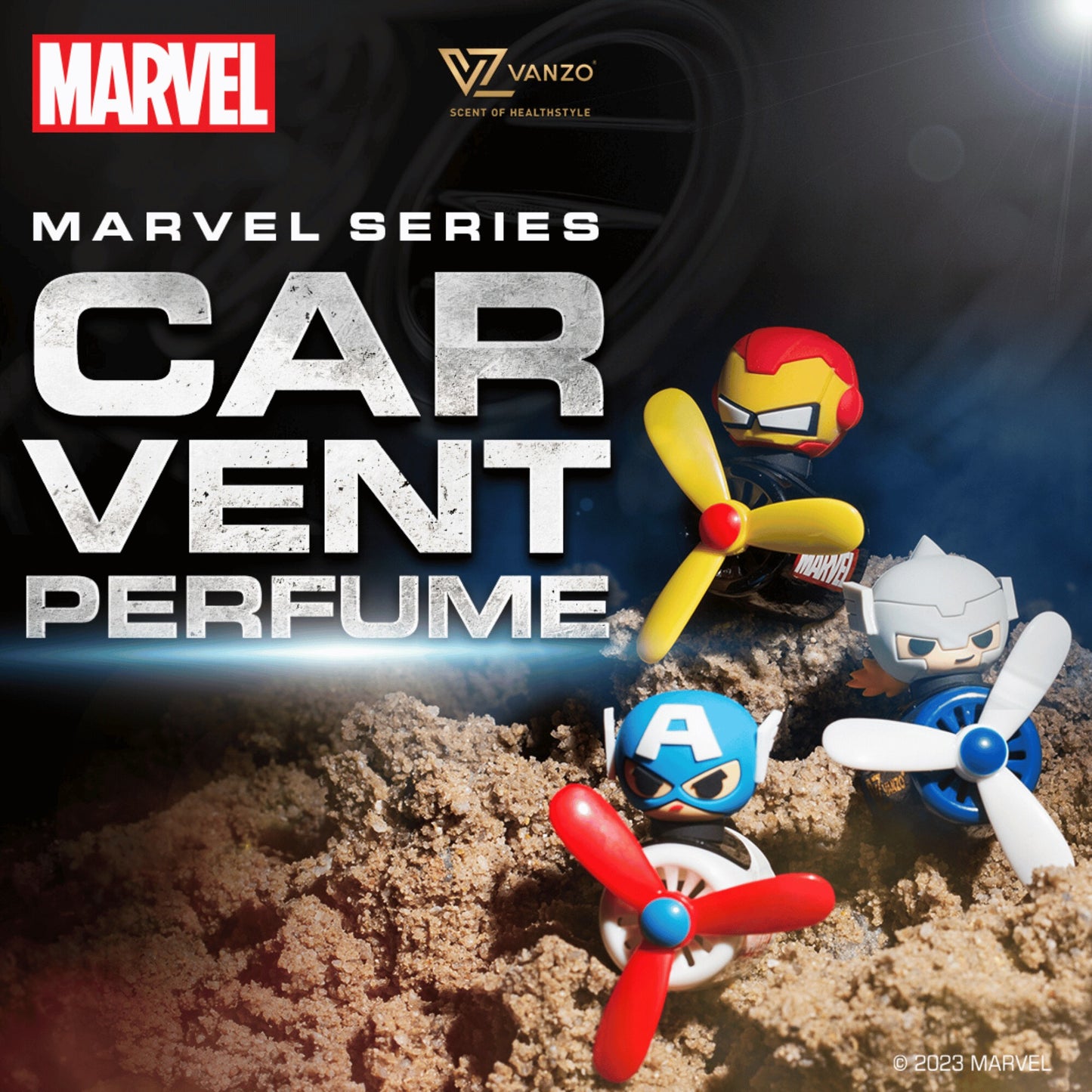 VANZO Marvel Series Car Vent Perfume 4g x 2 (Iron Man)