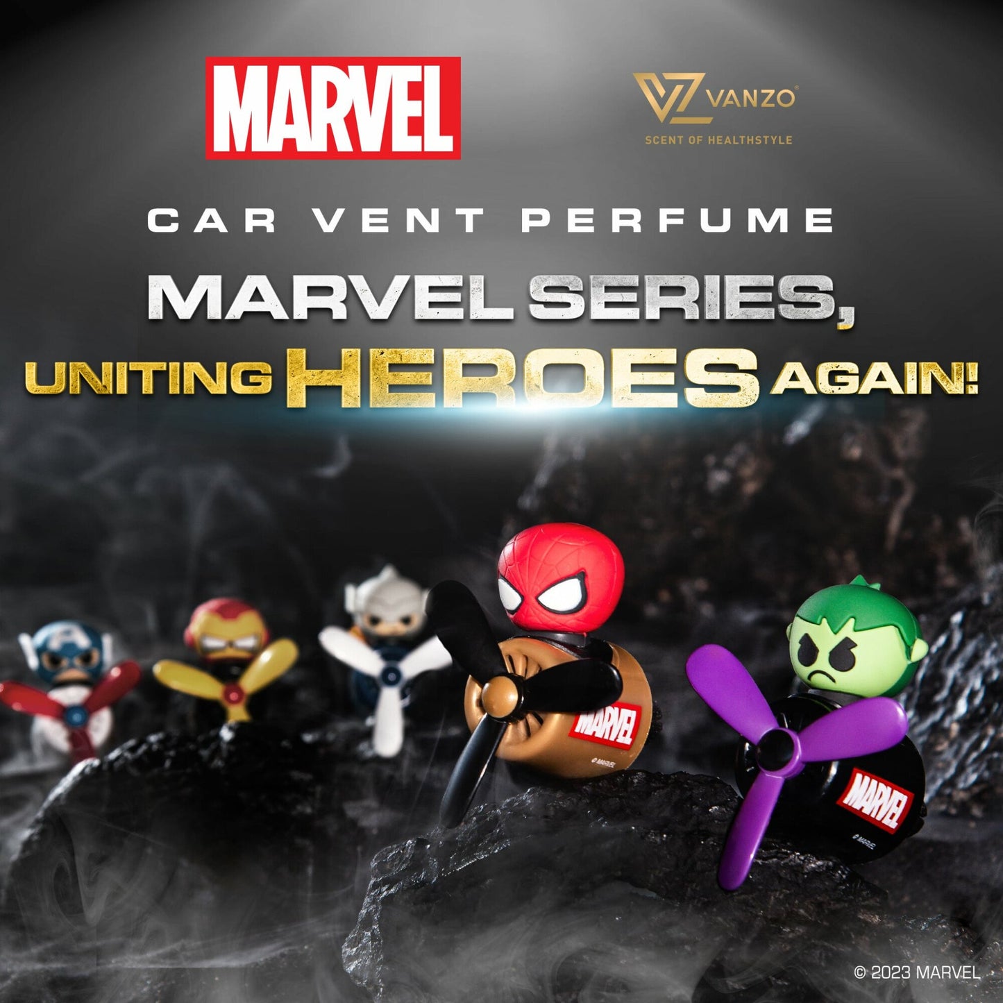 VANZO Marvel Series Car Vent Perfume 4g x 2 (Hulk)