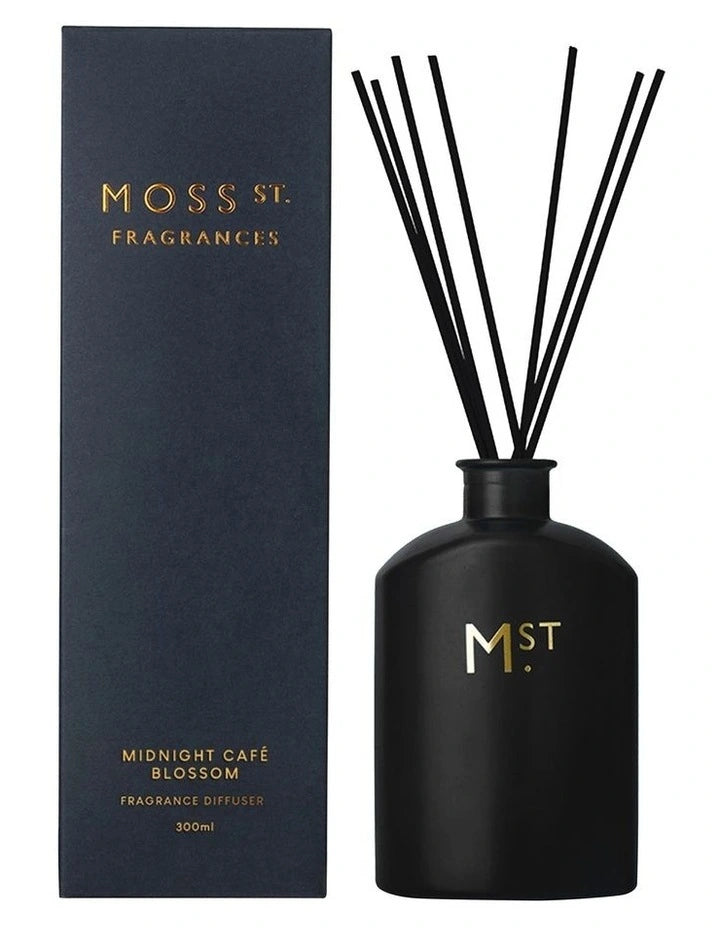 Midnight Café Blossom Fragrance Diffuser 300ml by Moss St Fragrances