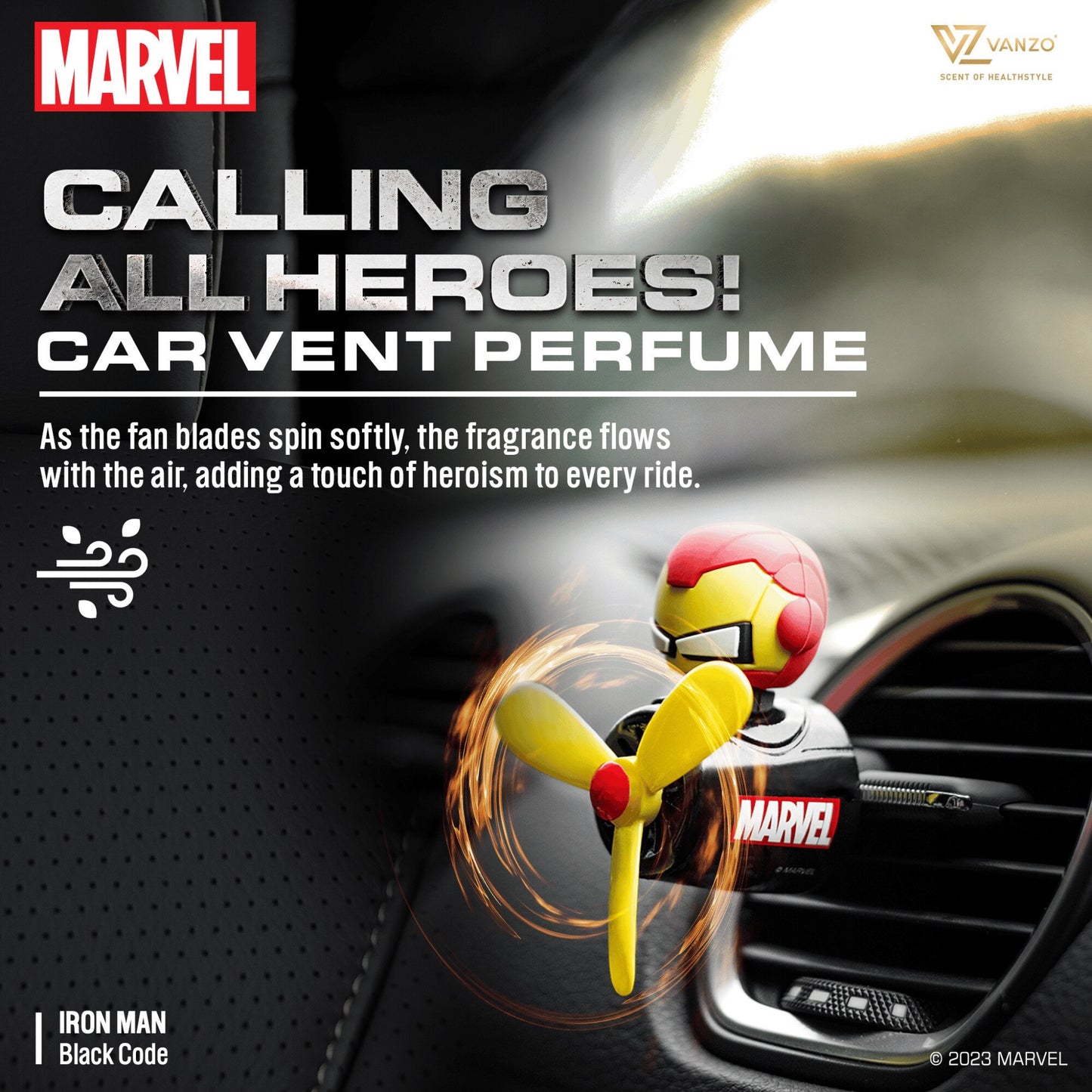 VANZO Marvel Series Car Vent Perfume 4g x 2 (Iron Man)