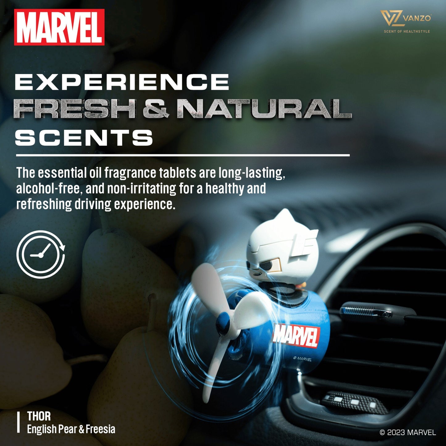 VANZO Marvel Series Car Vent Perfume 4g x 2 (Thor)