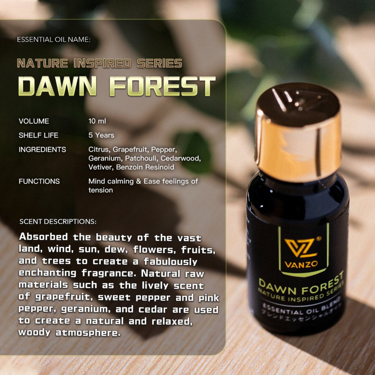 VANZO [Nature-Inspired Series] Essential Oil - Dawn Forest