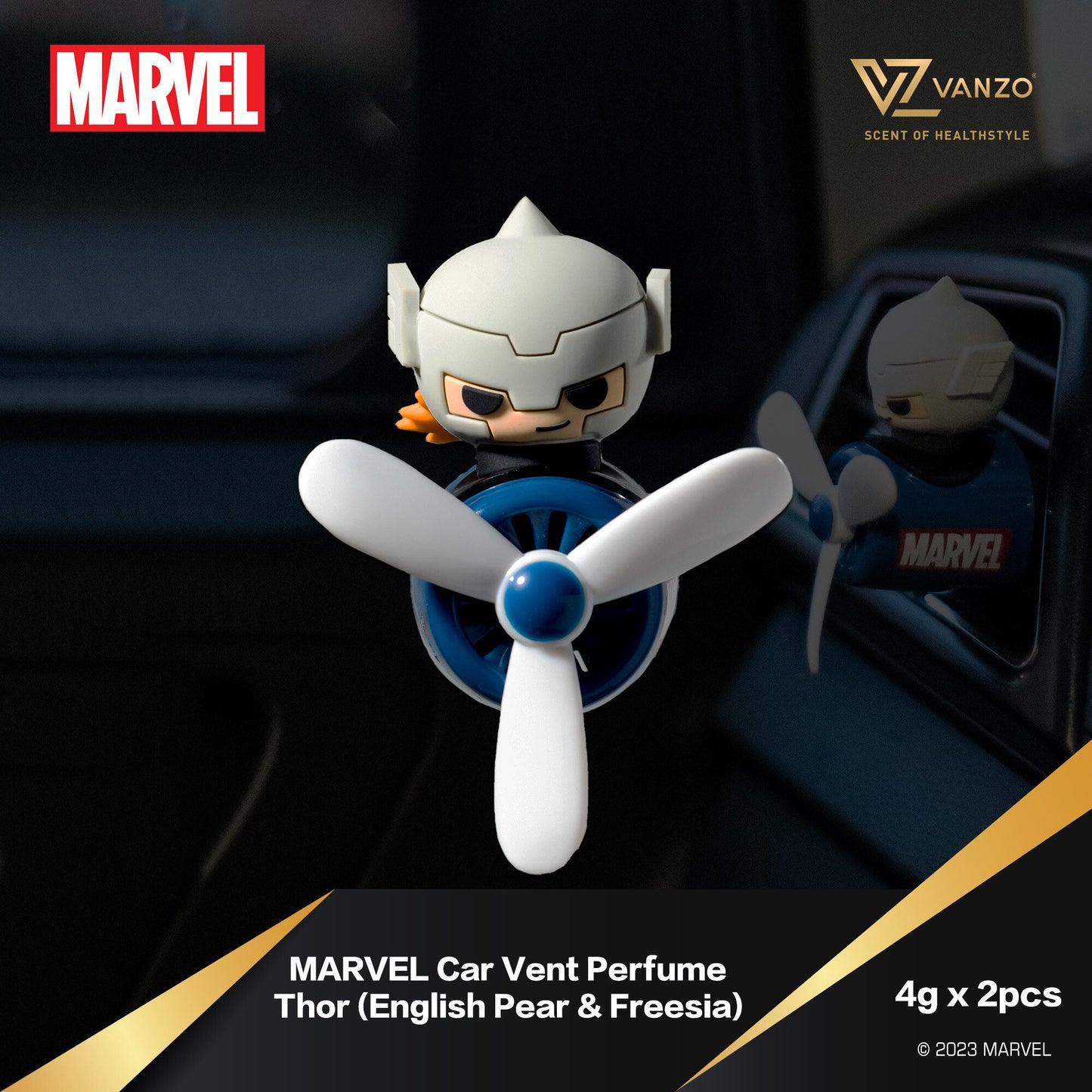 VANZO Marvel Series Car Vent Perfume 4g x 2 (Thor)