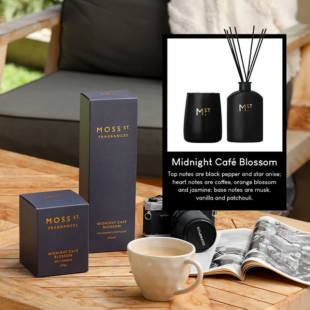 Midnight Café Blossom Fragrance Diffuser 300ml by Moss St Fragrances