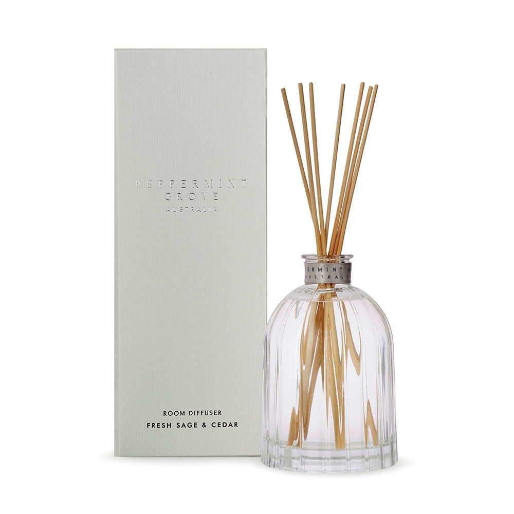 Fresh Sage & Cedar Diffuser 350ml by Peppermint Grove