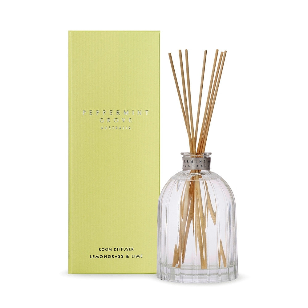 Lemongrass & Lime Fragrance Diffuser 350ml by Peppermint Grove