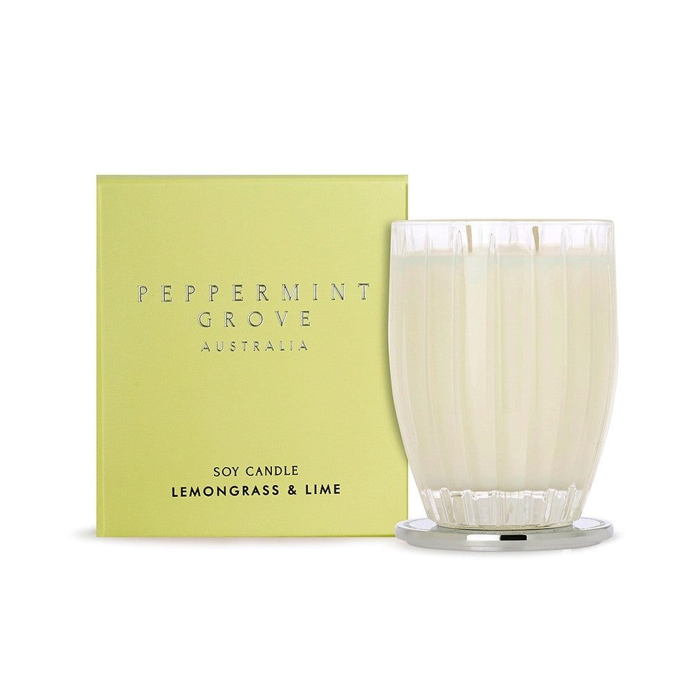 Lemongrass & Lime Soy Candle 370g by Peppermint Grove